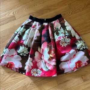 Ted Baker London Floral Monny Rose on Canvas skirt full red (see description)